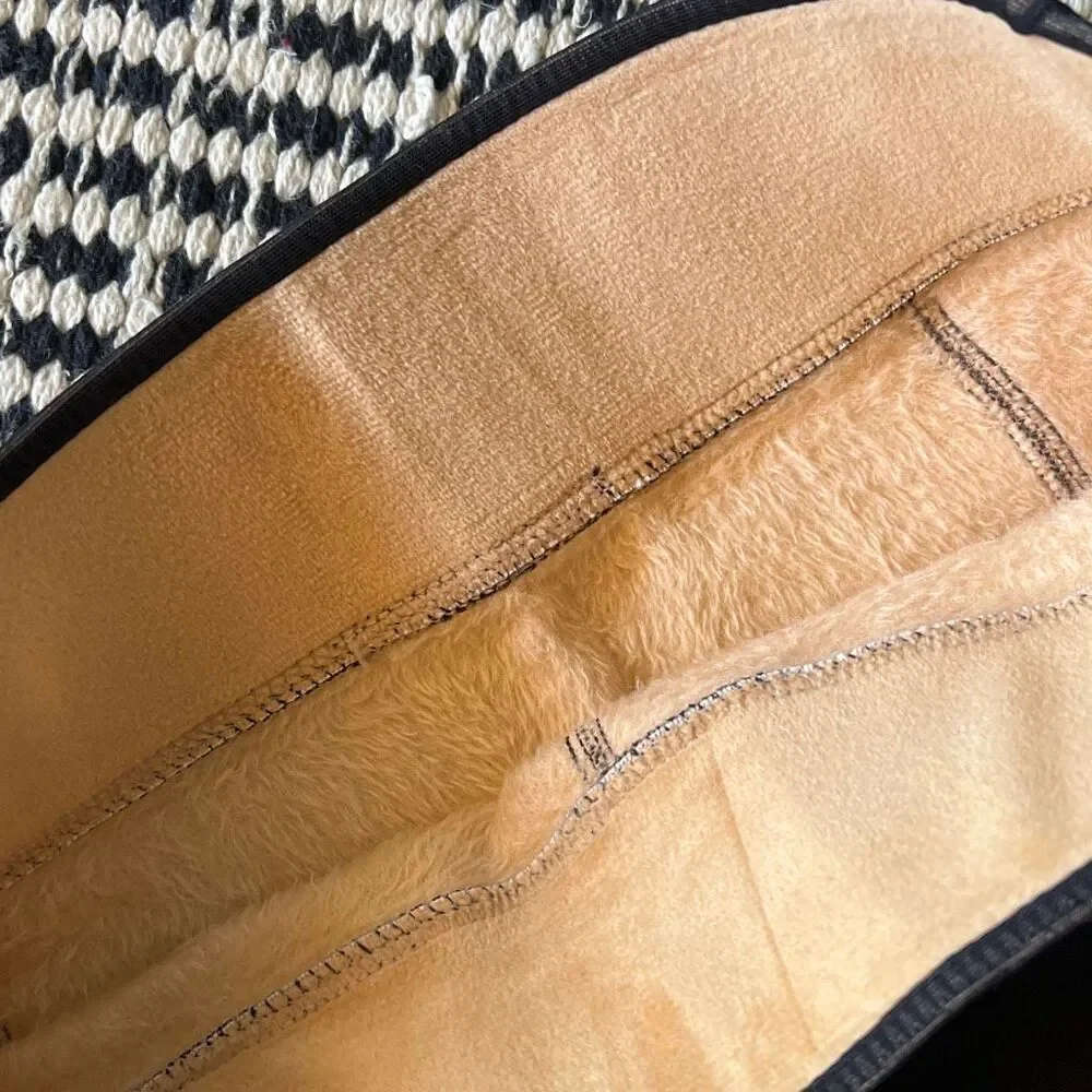 Black tights fake Skin Tone  Size s/M  Fleece Tights
